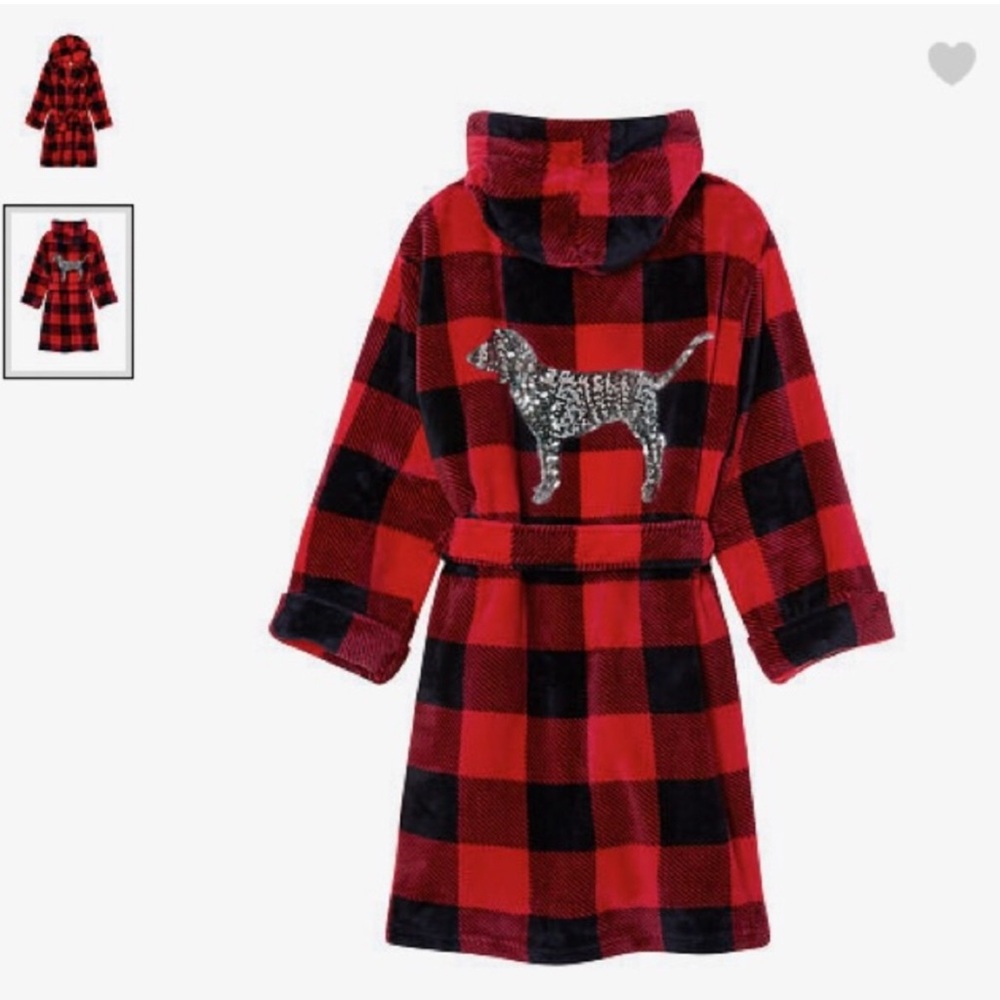 VS Pink Red and Black super soft Robe NWT size M/L
